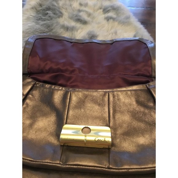 COACH Hobo Bag Kristen Metallic Shoulder Hip Length - Picture 5 of 8